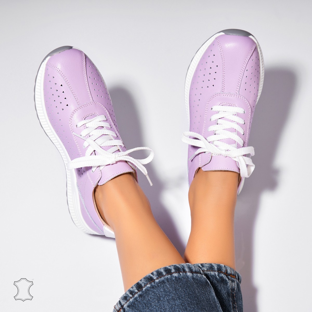 Poze Adidasi Piele Naturala Mov Maryjane