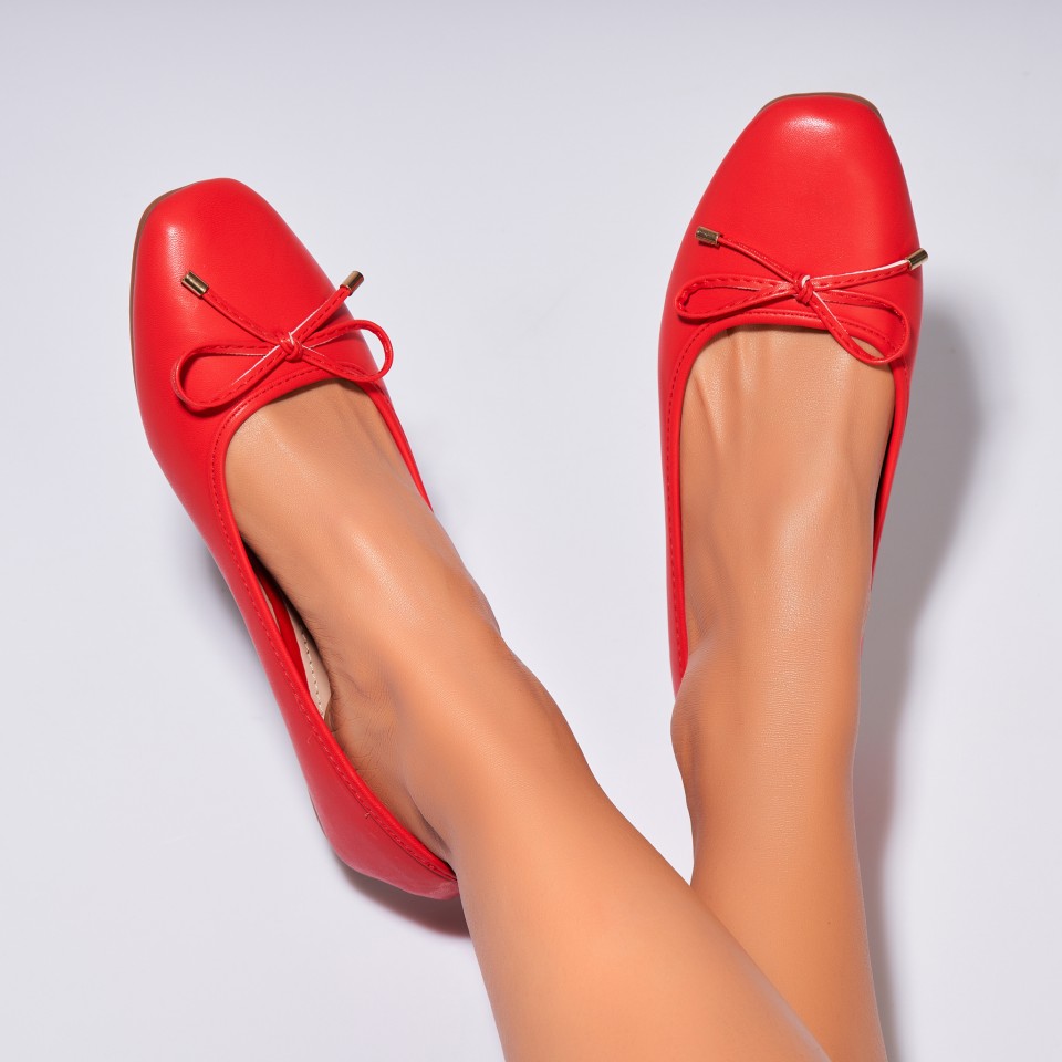 Poze Balerini dama Piele Ecologica Rosu Yazan