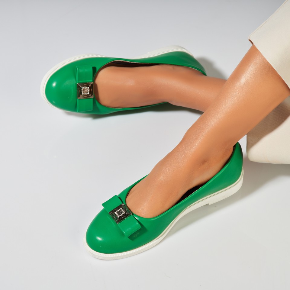 Poze Balerini dama Piele Ecologica Verde Lisha