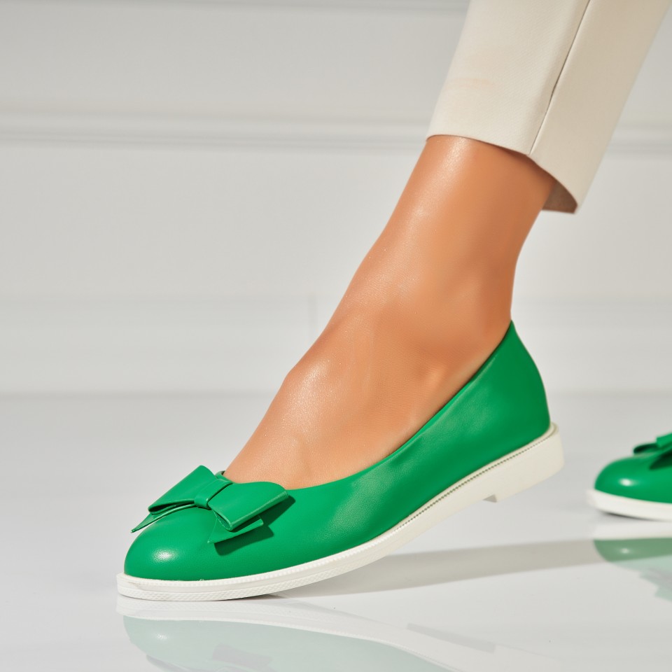 Poze Balerini dama Piele Ecologica Verde Rydia