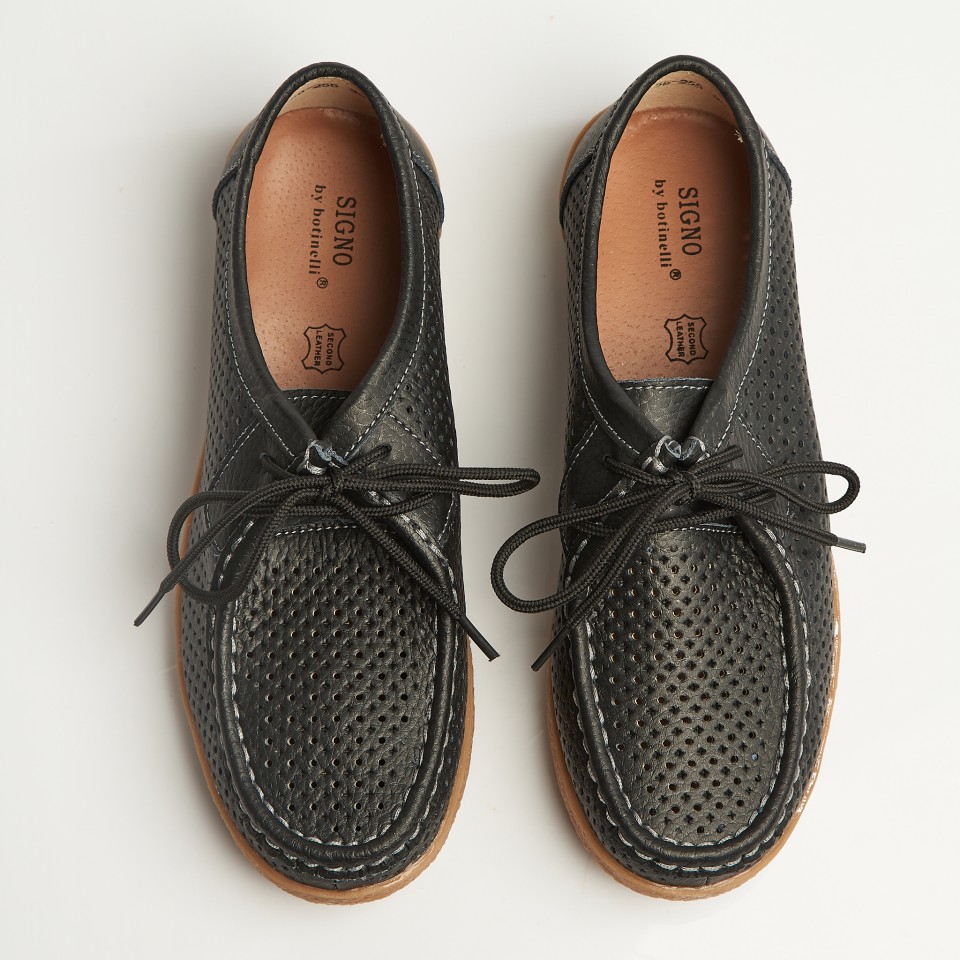 Poze Mocasini dama Piele Naturala Negri Jyana