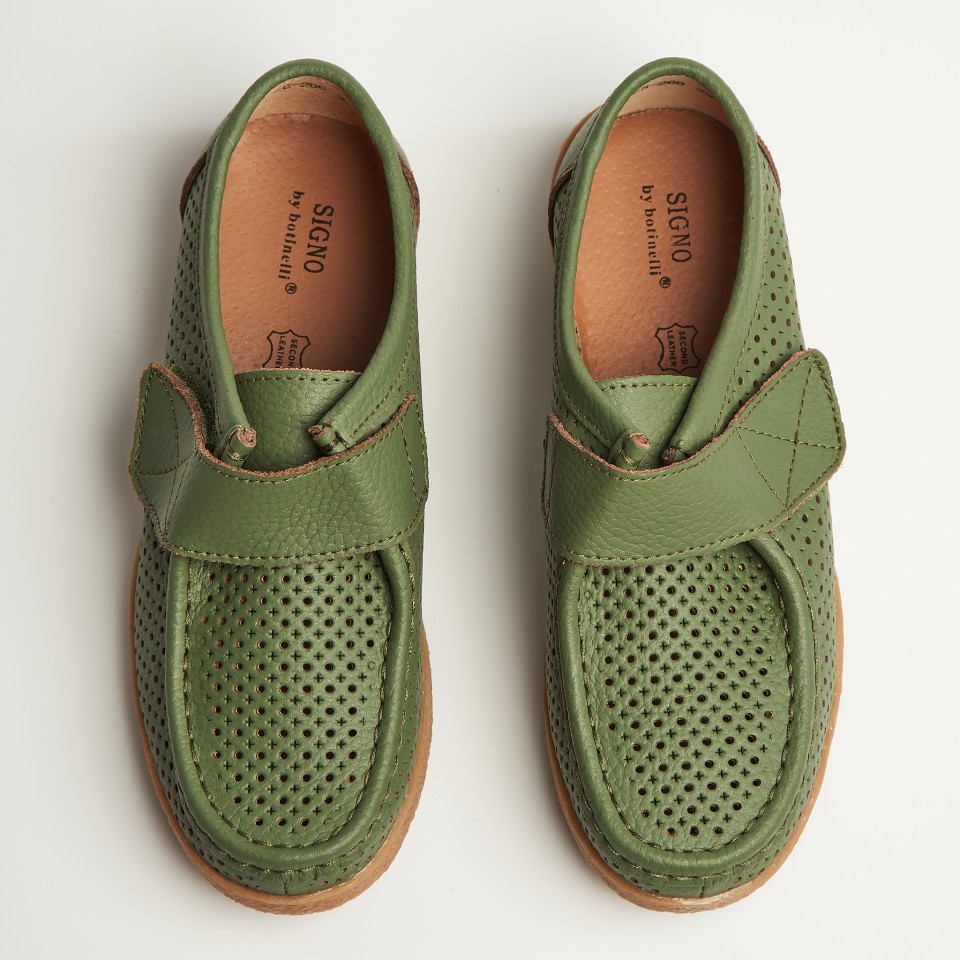 Poze Mocasini dama Piele Naturala Verzi Takari