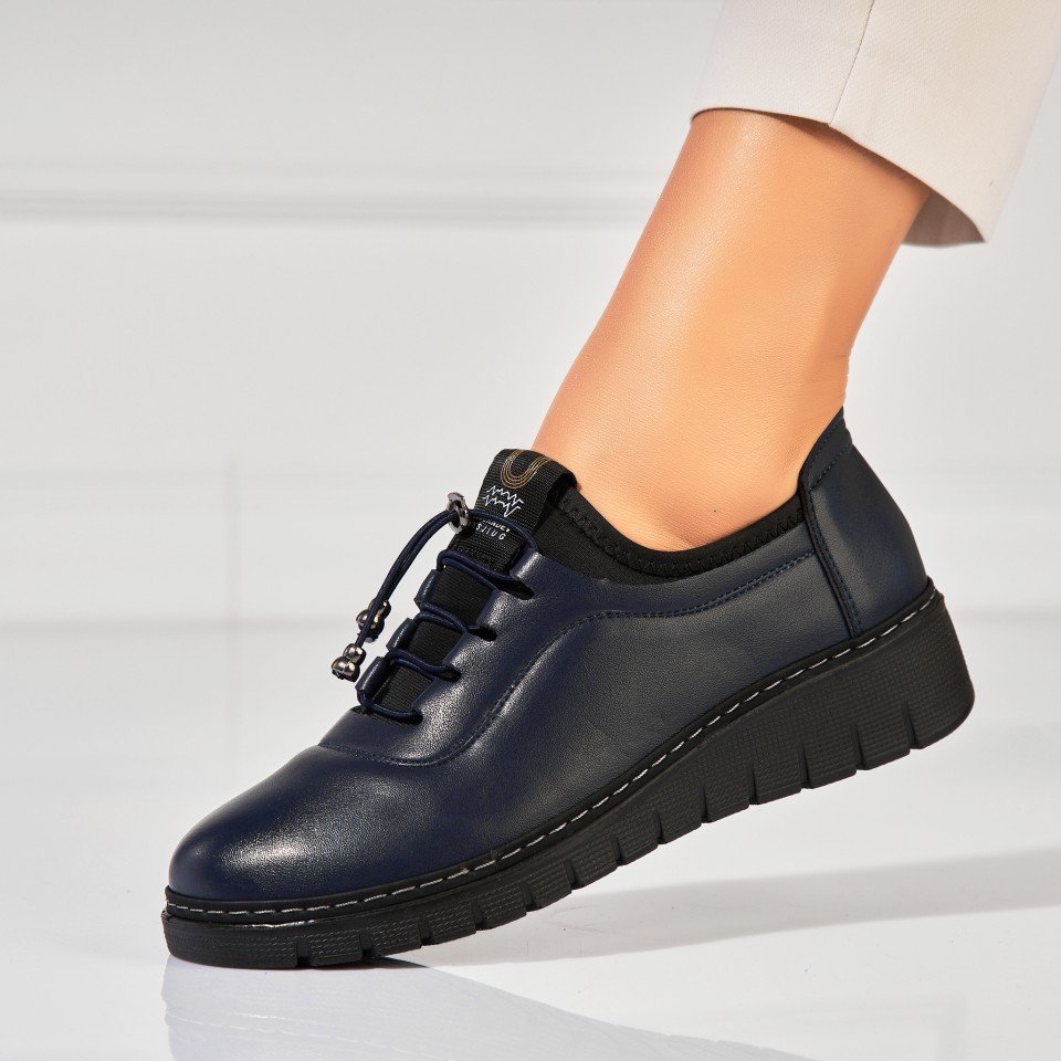 Poze Pantofi dama casual Albastri din Piele Ecologica Fira