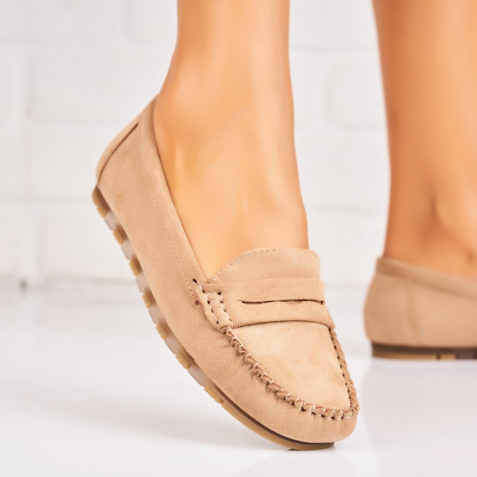 Poze Pantofi dama casual Kaki din Piele Ecologica Intoarsa Insiyah