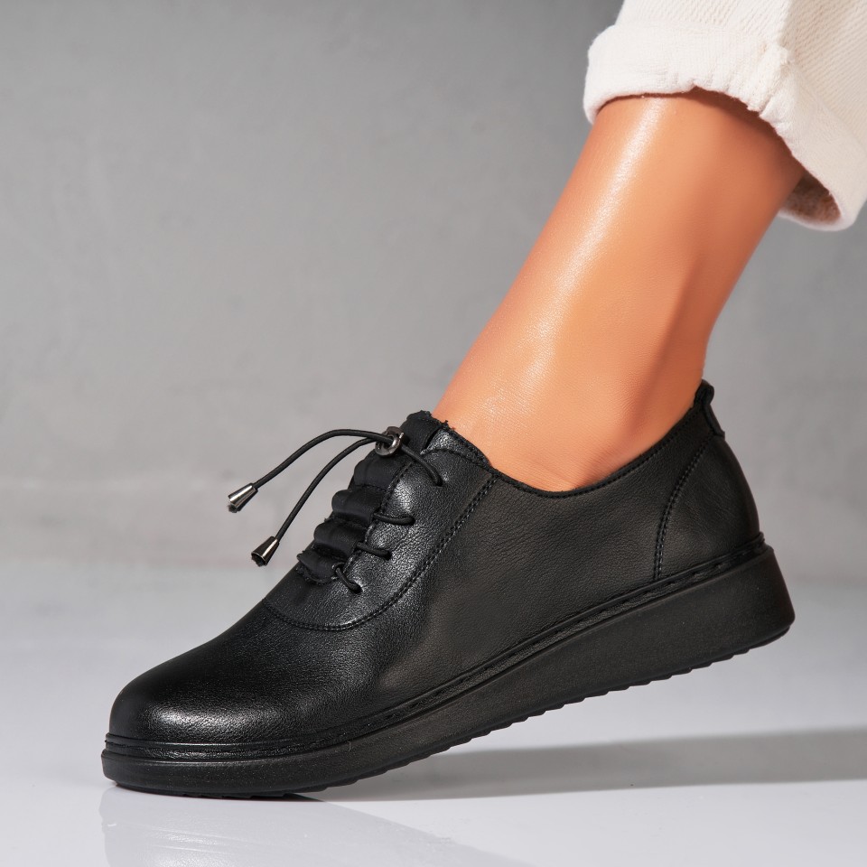 Poze Pantofi dama casual Negri din Piele Ecologica Amyah
