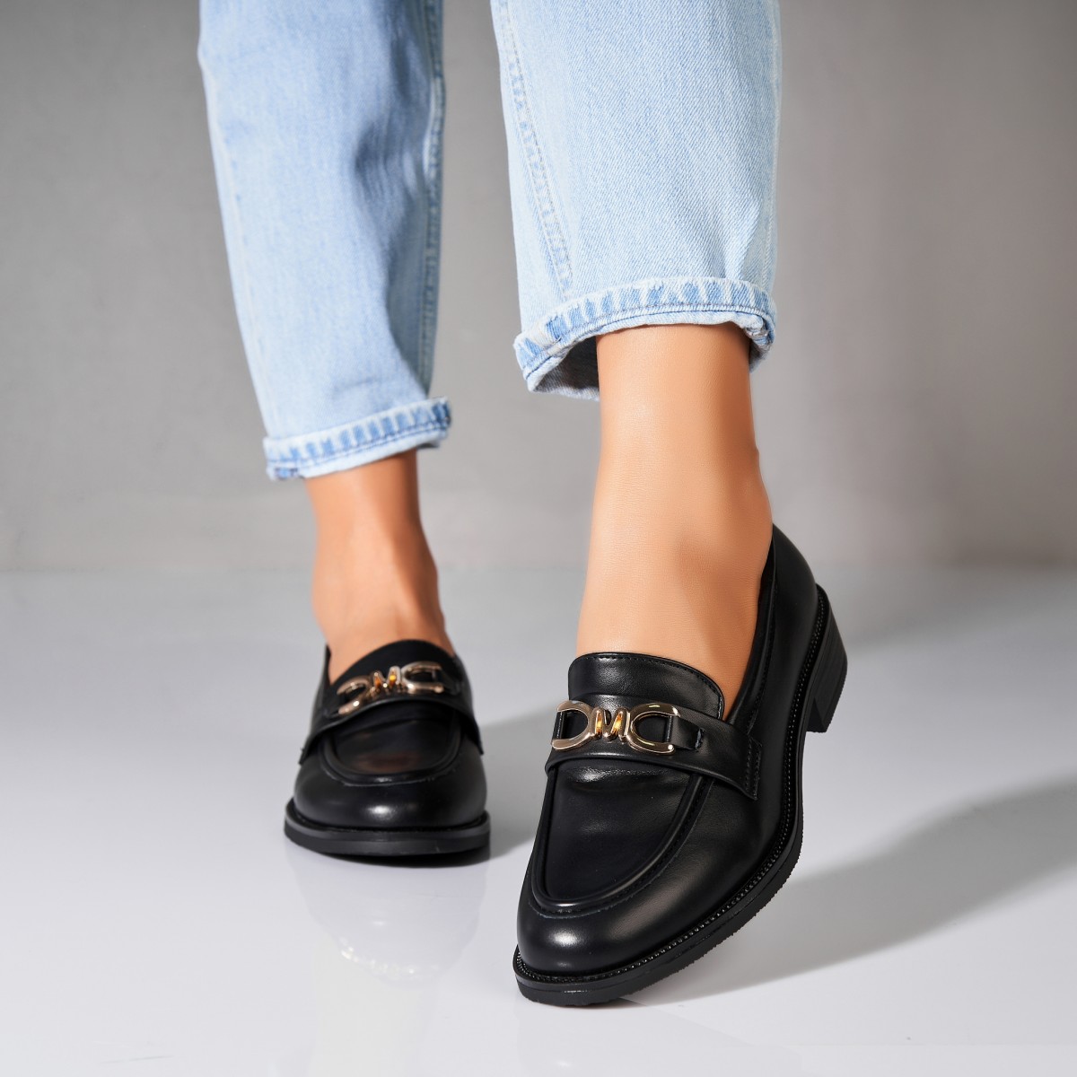 Poze Pantofi dama casual Negri din Piele Ecologica Blaize