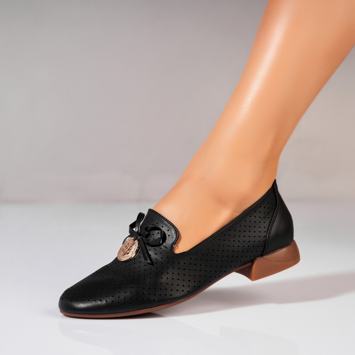 Poze Pantofi dama casual Negri din Piele Ecologica Kimmy