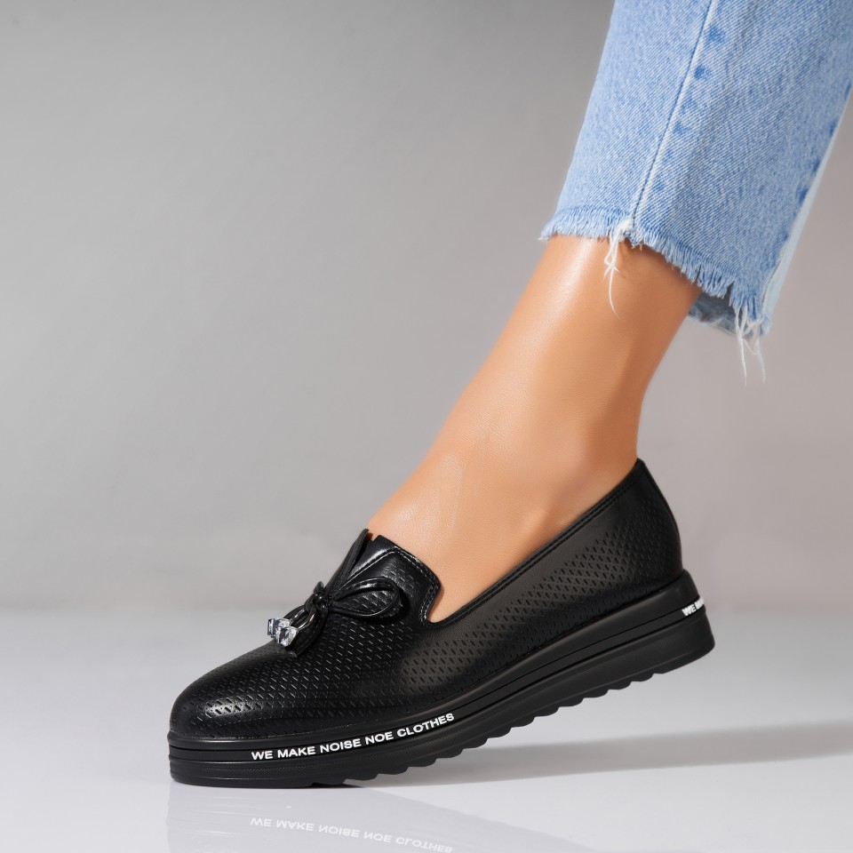 Poze Pantofi dama casual Negri din Piele Ecologica Romey