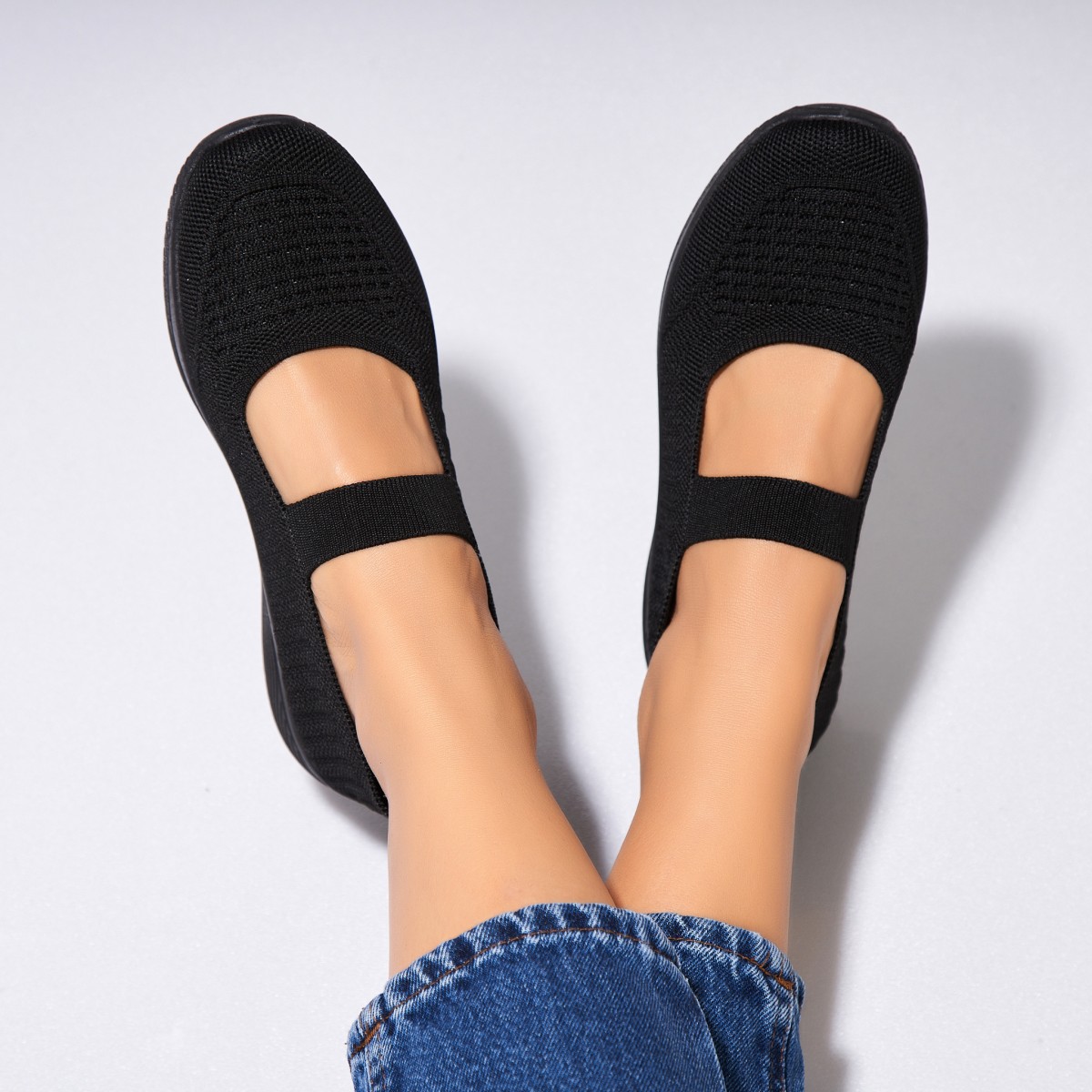 Poze Pantofi dama casual Negri din Textil Lynna