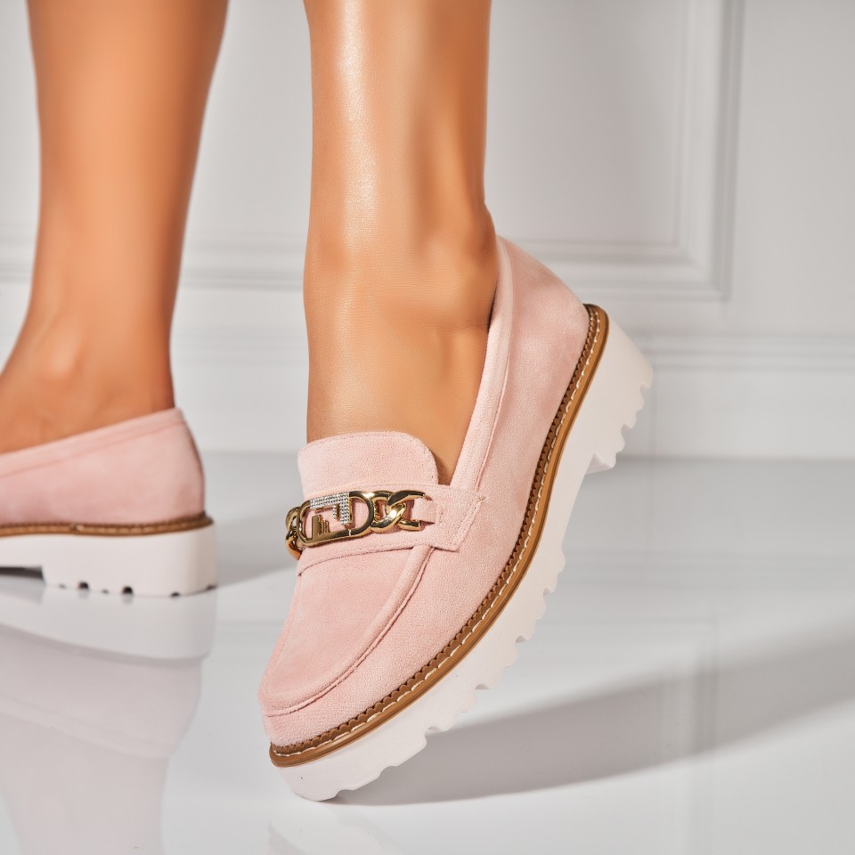 Poze Pantofi dama casual Nude din Piele Ecologica Ajay