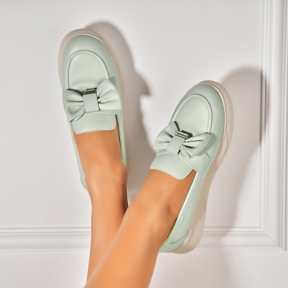 Poze Pantofi dama casual Verzi din Piele Ecologica Nikita