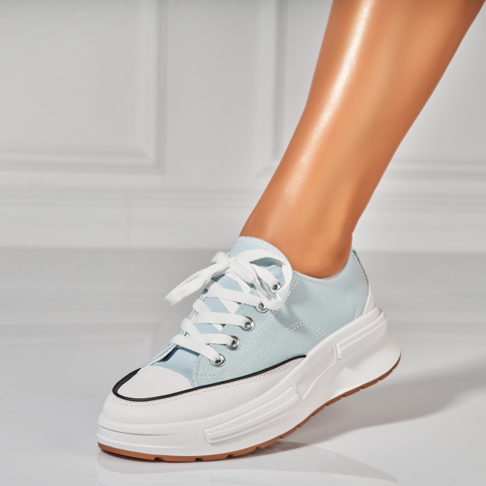 Poze Adidasi Dama Albastri din Textil Lilien