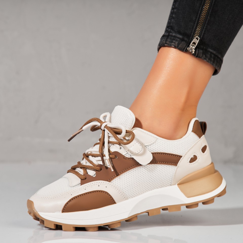 Poze Adidași damă Bej din Piele Ecologica Arale