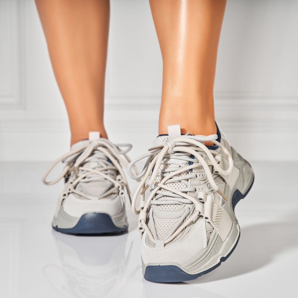 Poze Adidasi Dama Gri din Piele Ecologica Yanky