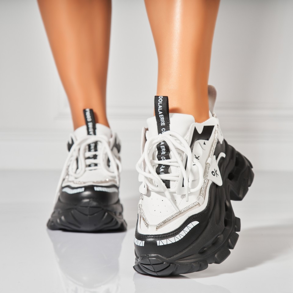 Poze Adidasi Dama Negri din Piele Ecologica Ylva2