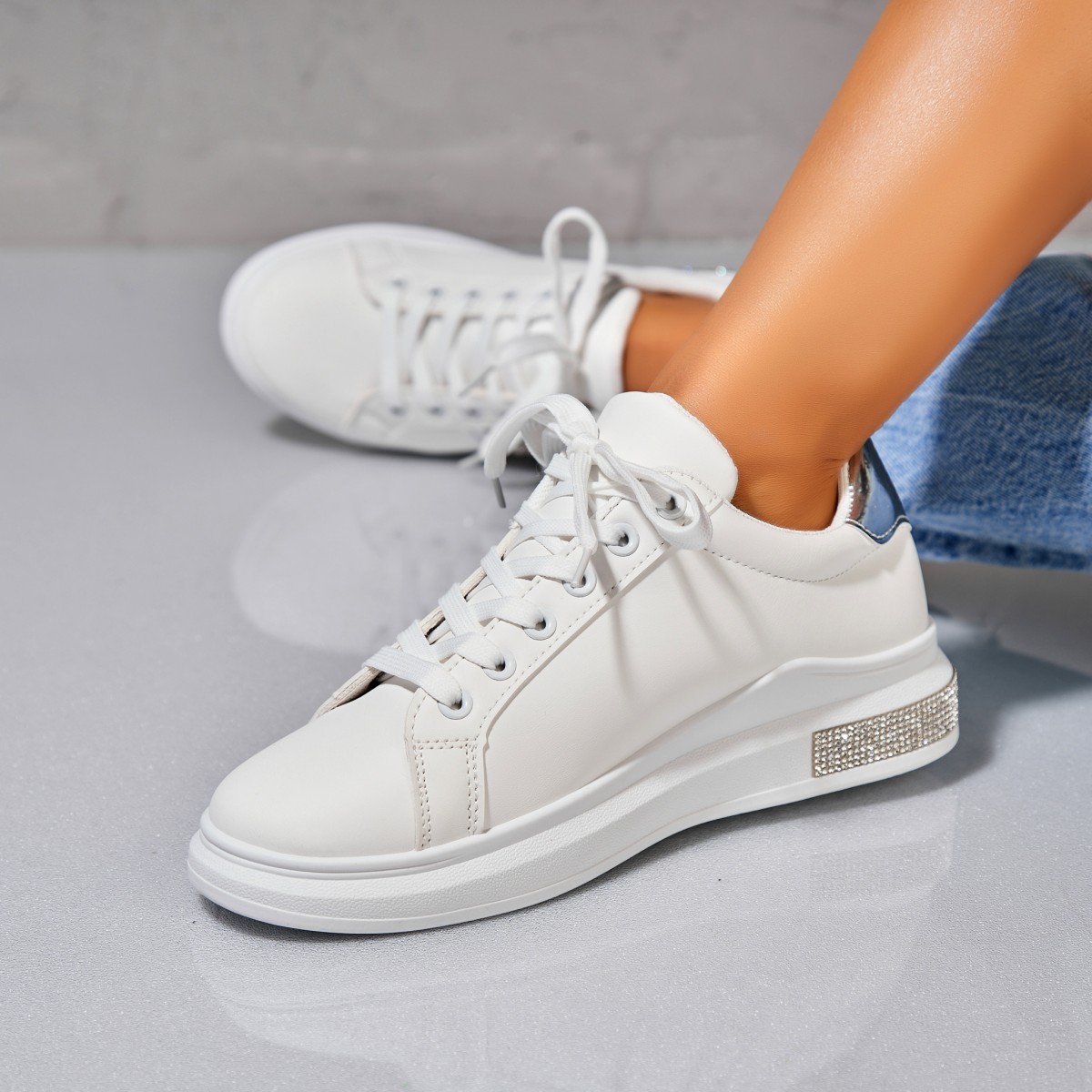 Poze Adidași damă Piele Ecologica Argintiu Aleha