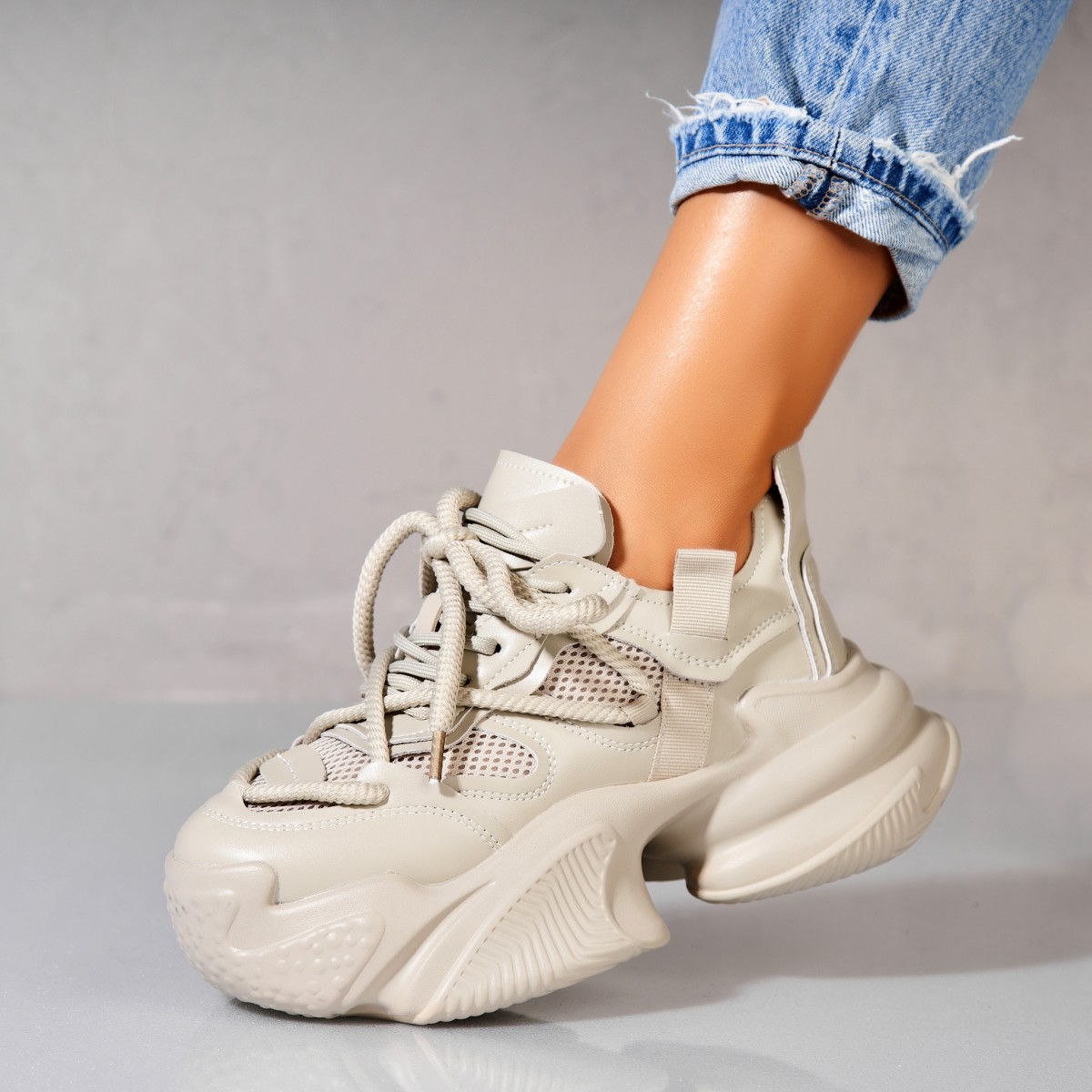 Poze Adidași damă Piele Ecologica Gri Lorine