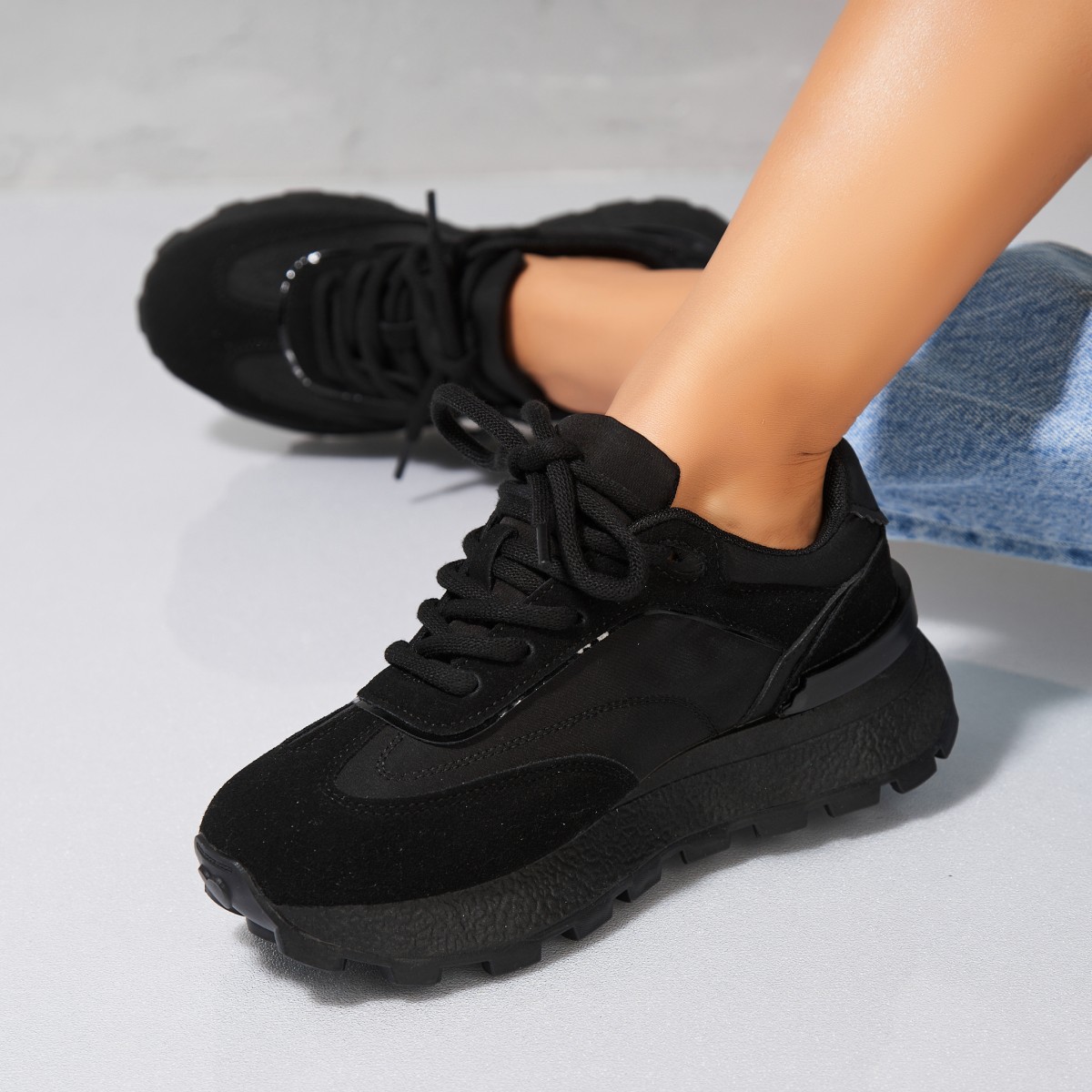 Poze Adidași damă Piele Ecologica Intoarsa Negru Cairi