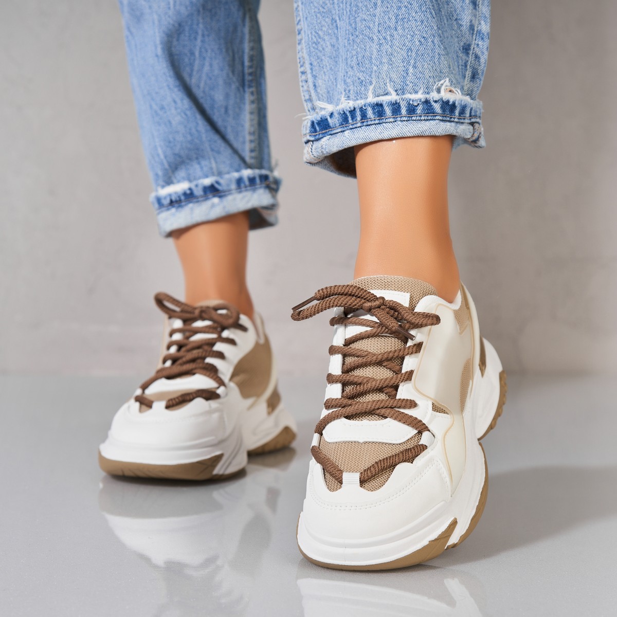 Poze Adidași damă Piele Ecologica Kaki Zarie