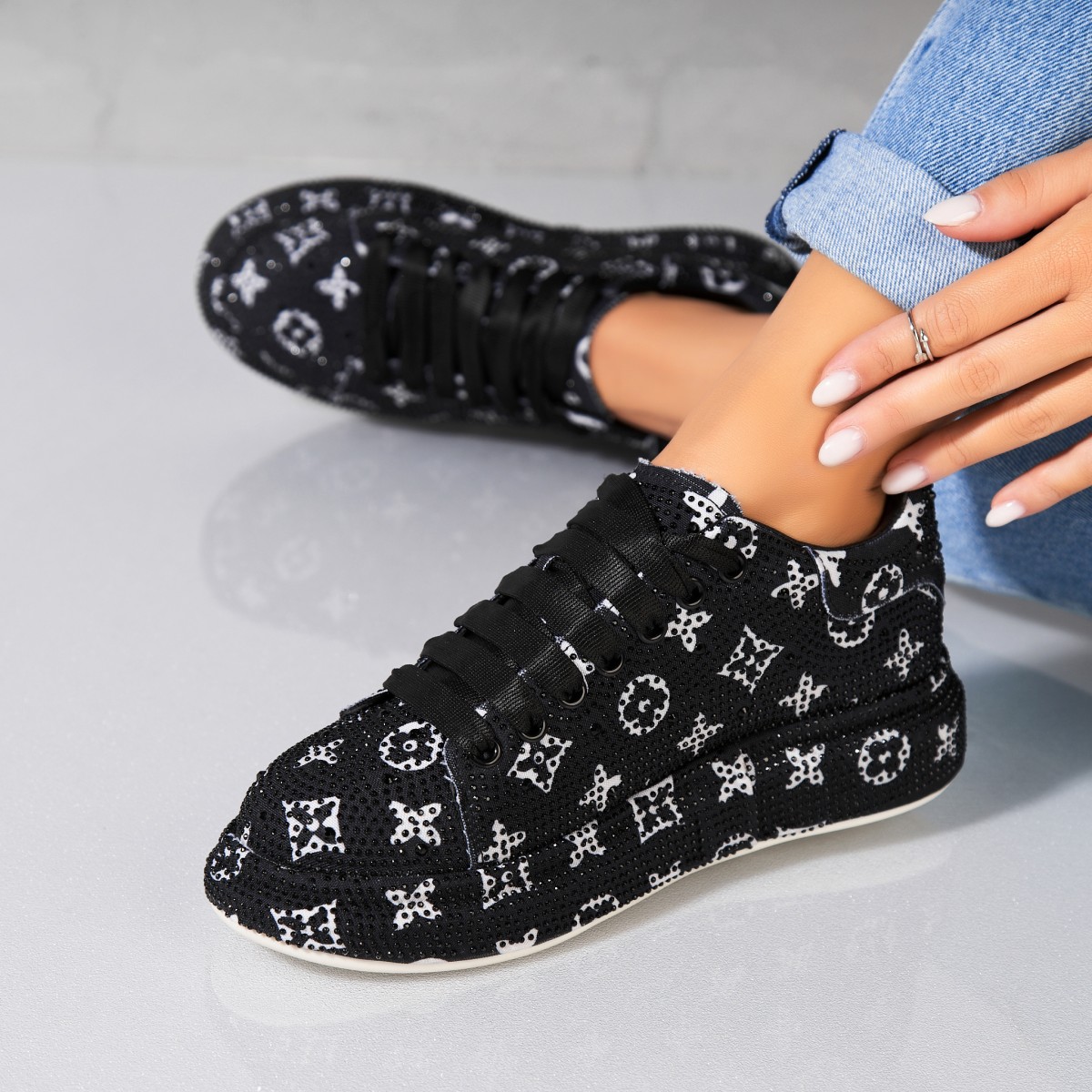 Poze Adidași damă Textil Negru Ryer