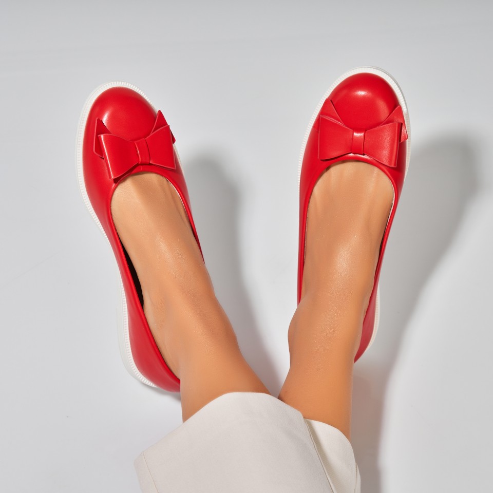 Poze Balerini dama Piele Ecologica Rosu Rydia