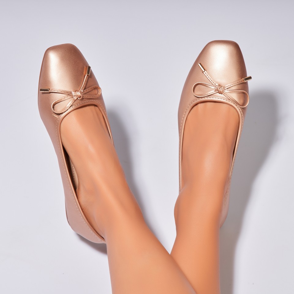 Poze Balerini dama Piele Ecologica Roz Auriu Yazan