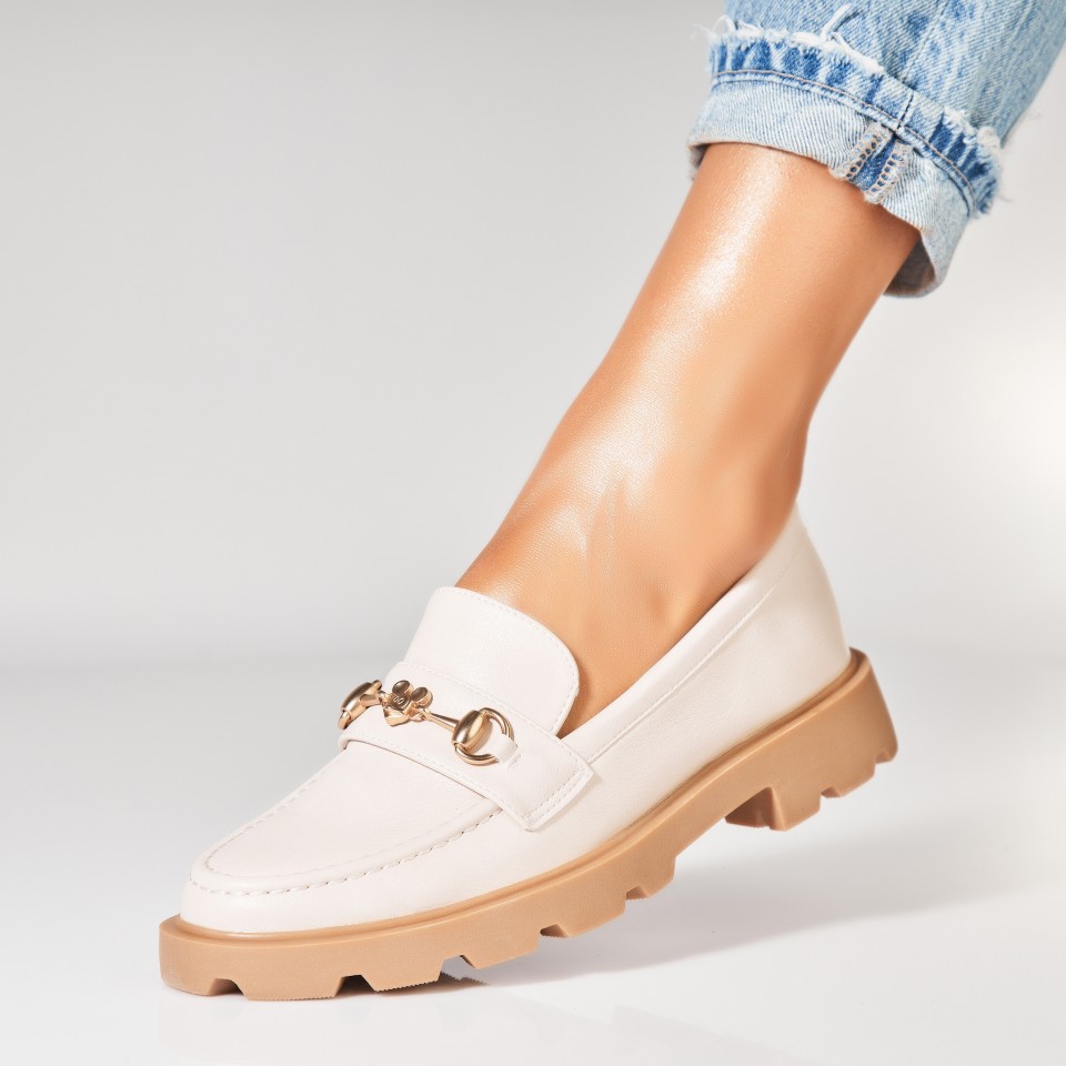 Poze Pantofi dama casual Bej din Piele Ecologica Minnie