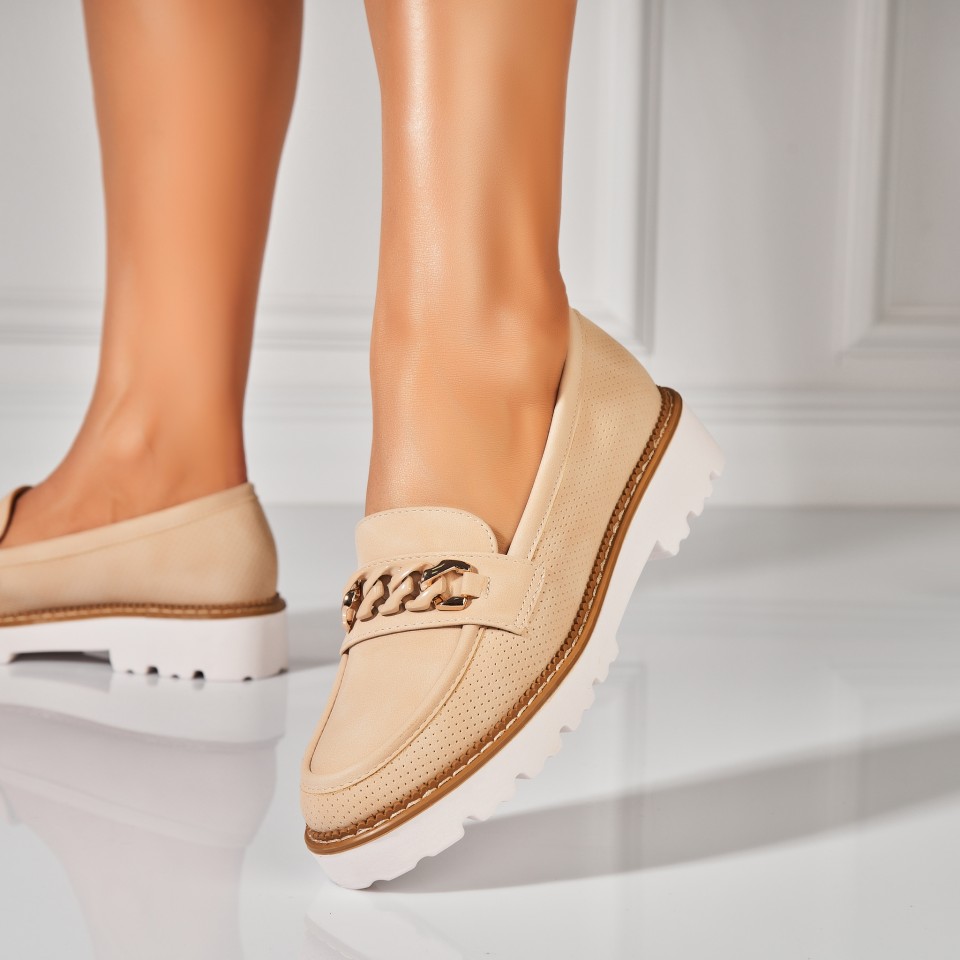 Poze Pantofi dama casual Kaki din Piele Ecologica Kamari