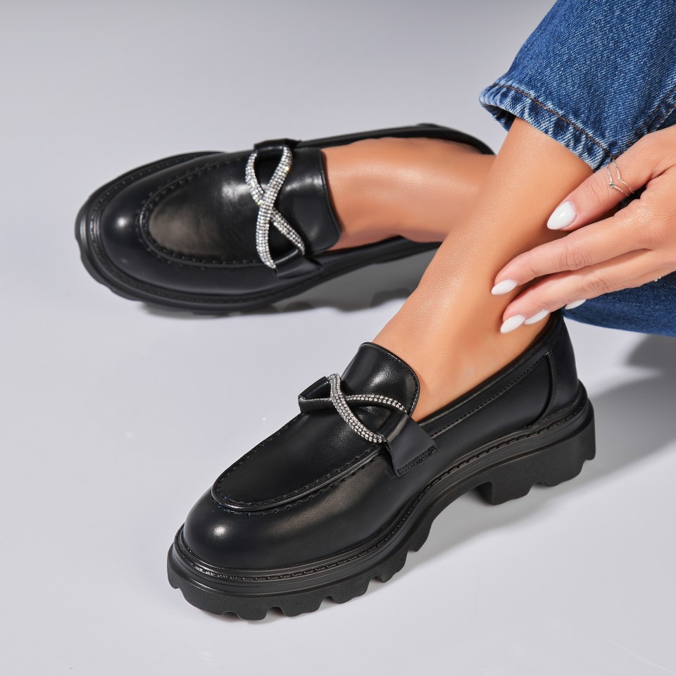 Poze Pantofi dama casual Negri din Piele Ecologica Asiyah