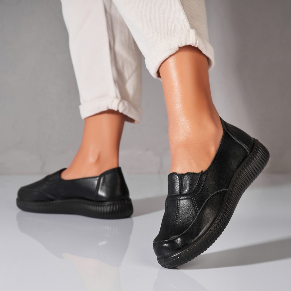 Poze Pantofi dama casual Negri din Piele Ecologica Ayvah