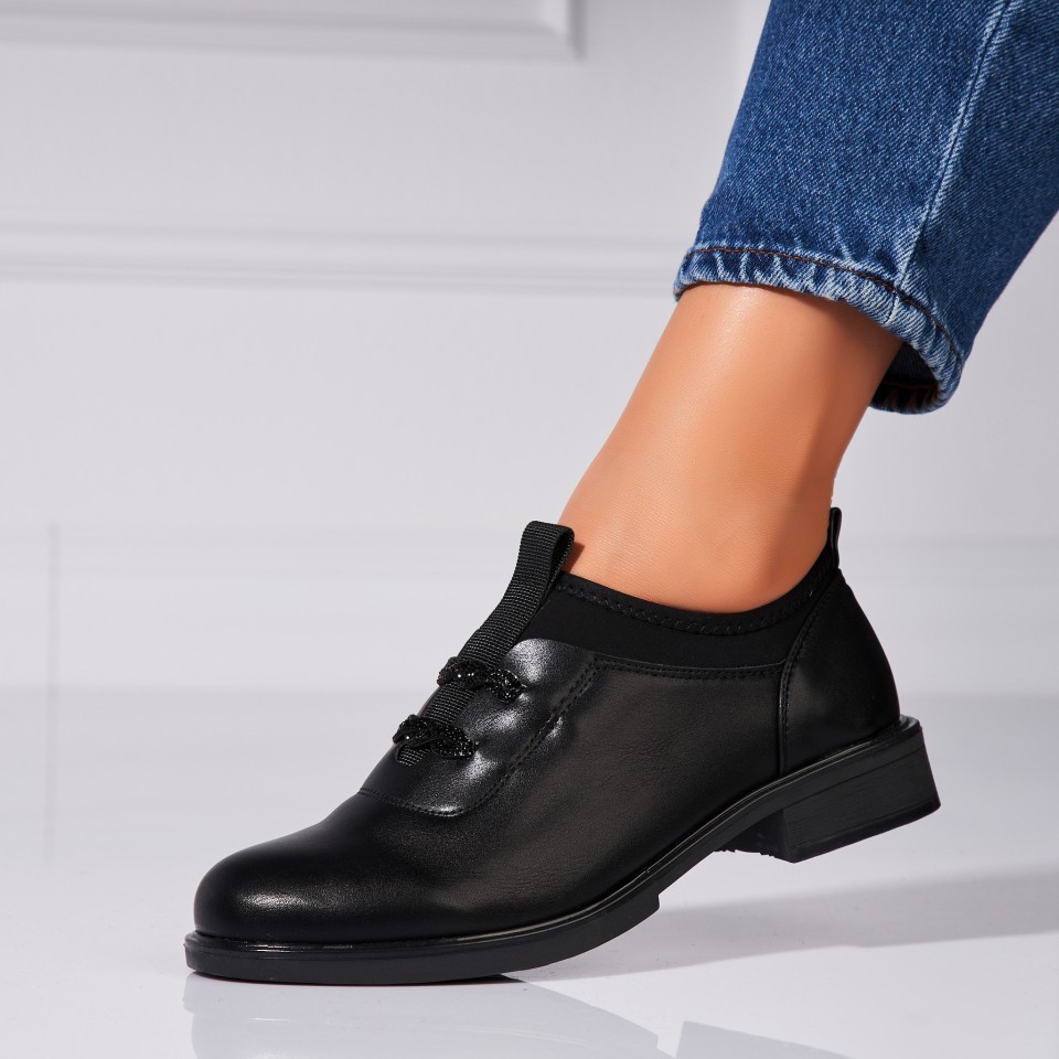 Poze Pantofi dama casual Negri din Piele Ecologica Brexly