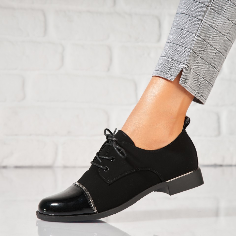 Poze Pantofi dama casual Negri din Piele Ecologica Intoarsa Maysa2