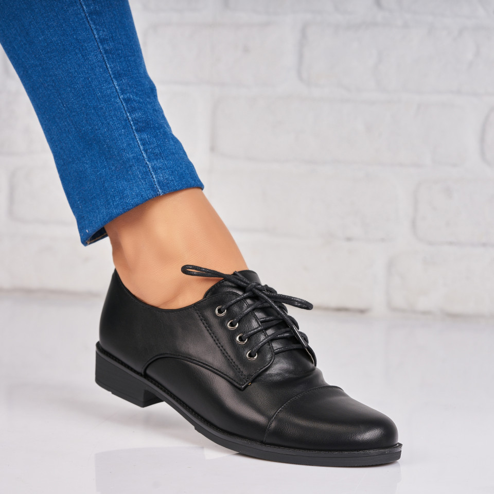 Poze Pantofi dama casual Negri din Piele Ecologica Perseth
