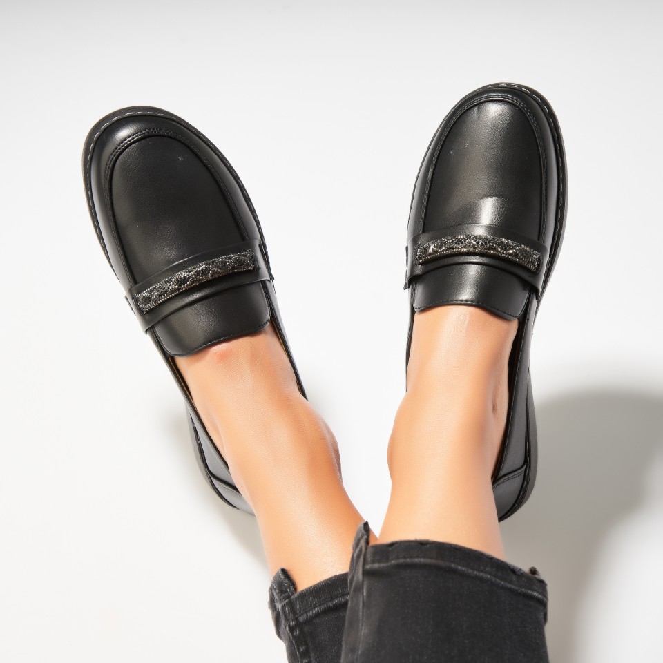 Poze Pantofi dama casual Negri din Piele Ecologica Ruuka