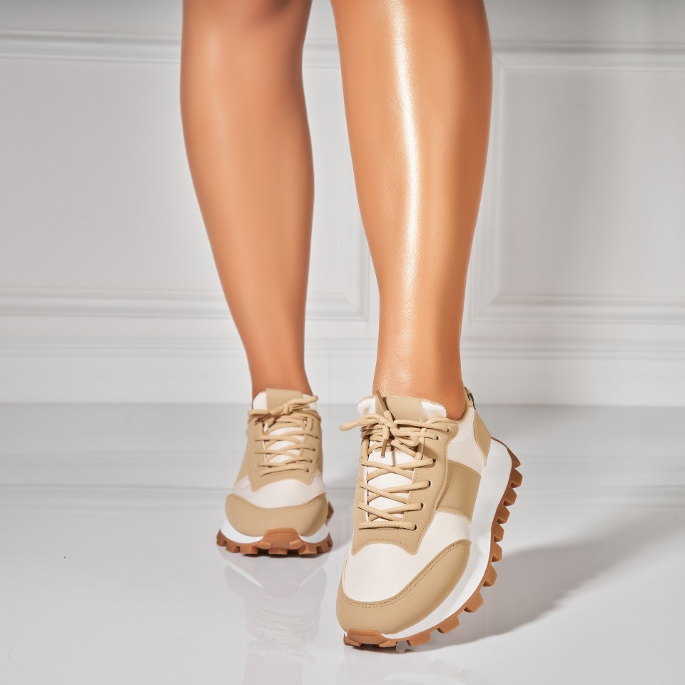 Poze Adidasi Dama Kaki din Piele Ecologica Muskan