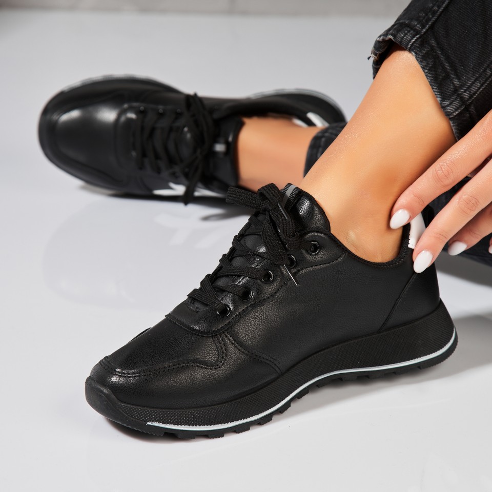 Poze Adidași damă Negri din Piele Ecologica Alejo