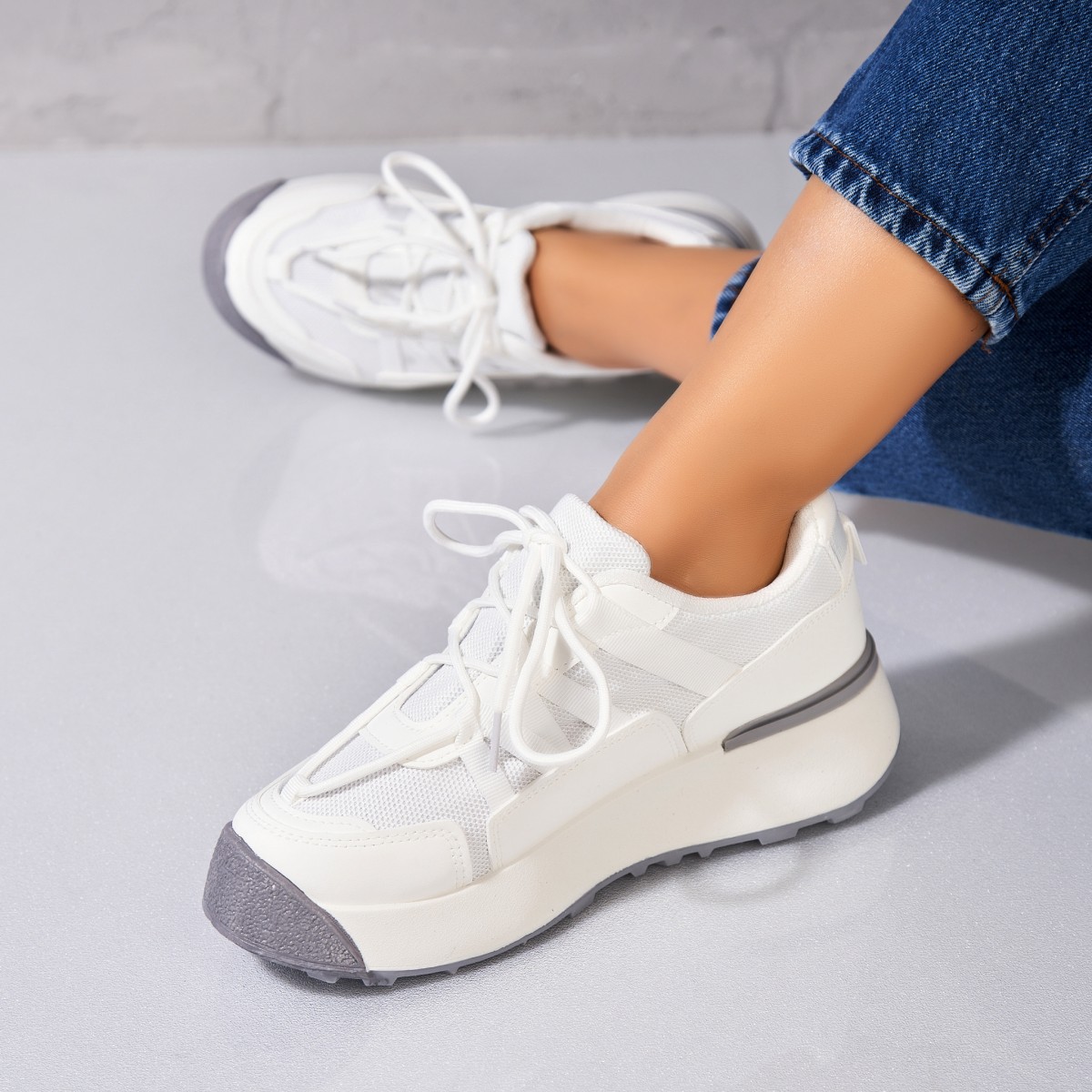 Poze Adidași damă Piele Ecologica Alb Markia