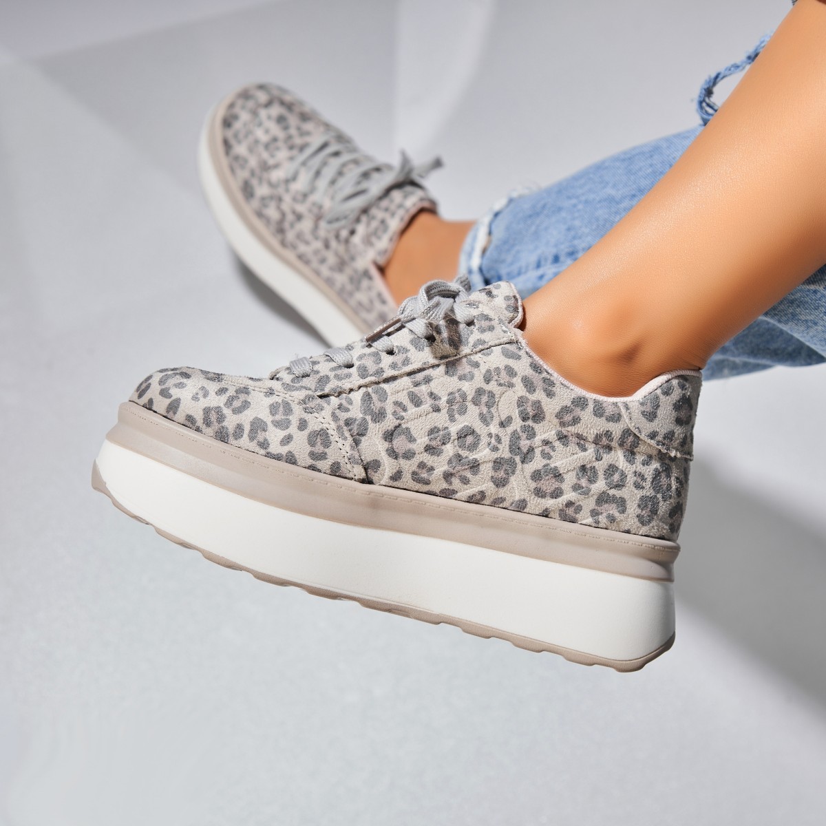 Poze Adidași damă Piele Ecologica Intoarsa Animal Print Jeslin