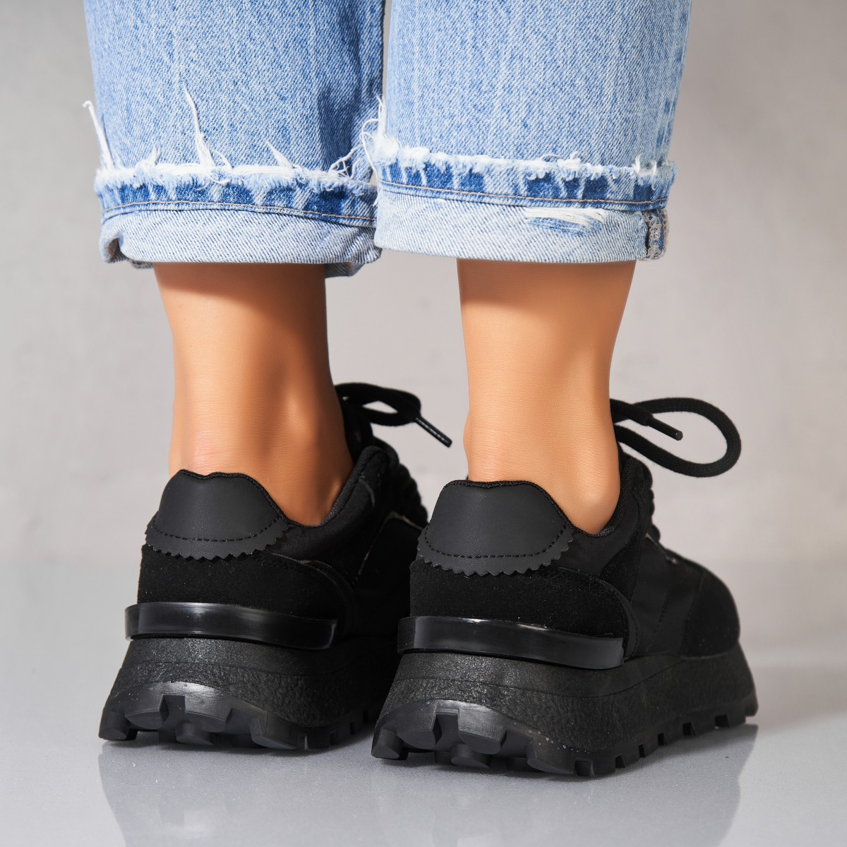 Poze Adidași damă Piele Ecologica Intoarsa Negru Cairi