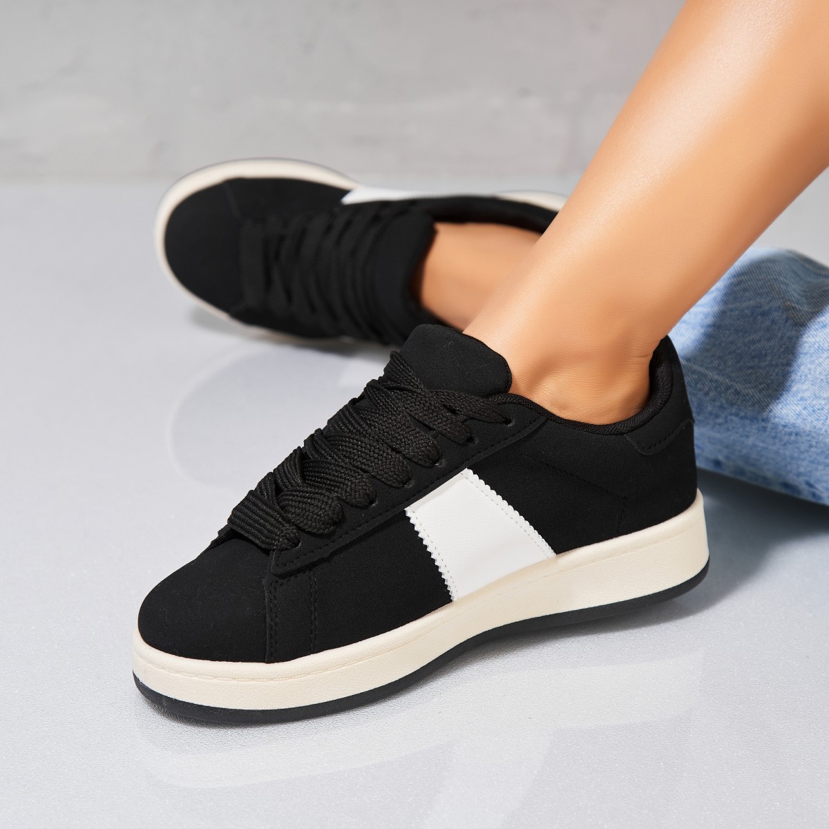 Poze Adidași damă Piele Ecologica Intoarsa Negru Cynia