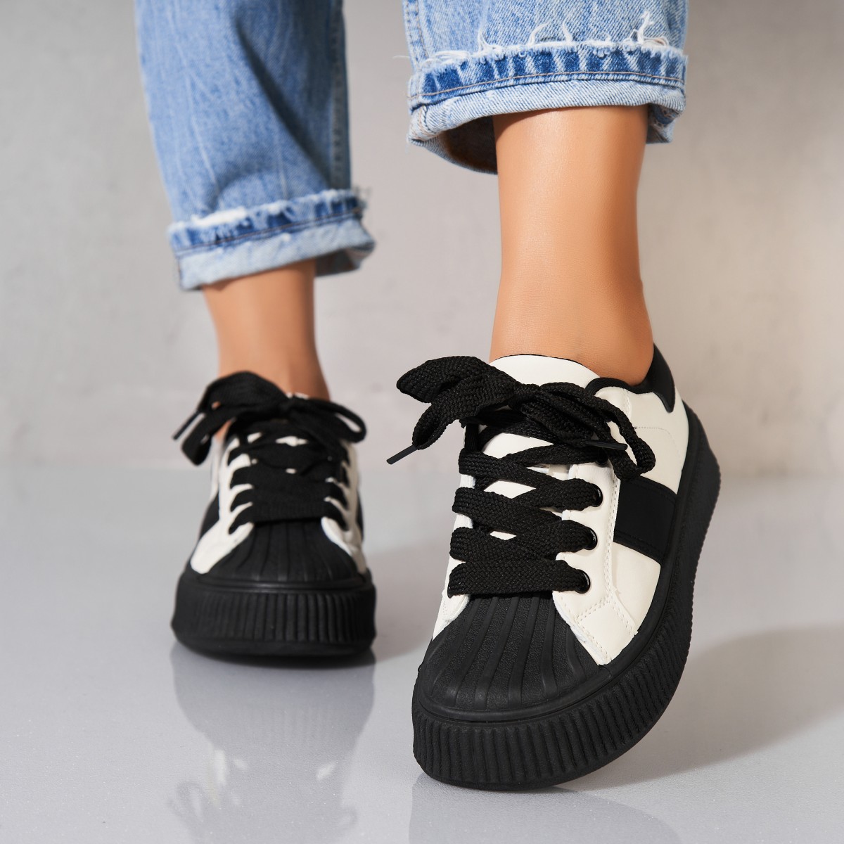 Poze Adidași damă Piele Ecologica Negru Lainy2