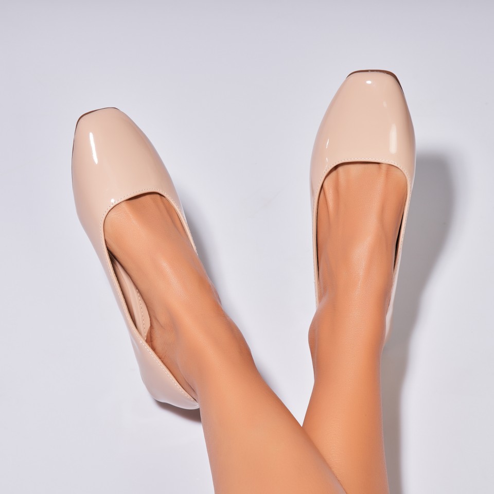 Poze Balerini dama Piele Ecologica Lacuita Bej Masyn