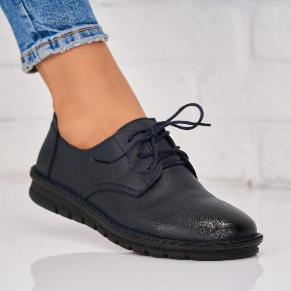 Pantofi dama casual Bleumarin din Piele Ecologica Ellianna X9085 2022 ❤️ Pret Super reverse.ro imagine noua 2022