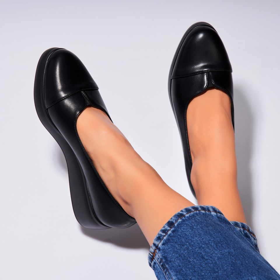 Poze Pantofi dama casual Negri din Piele Ecologica Aerin