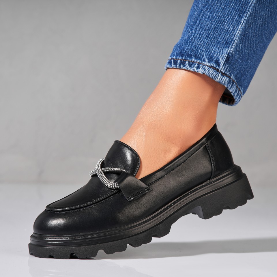Poze Pantofi dama casual Negri din Piele Ecologica Asiyah