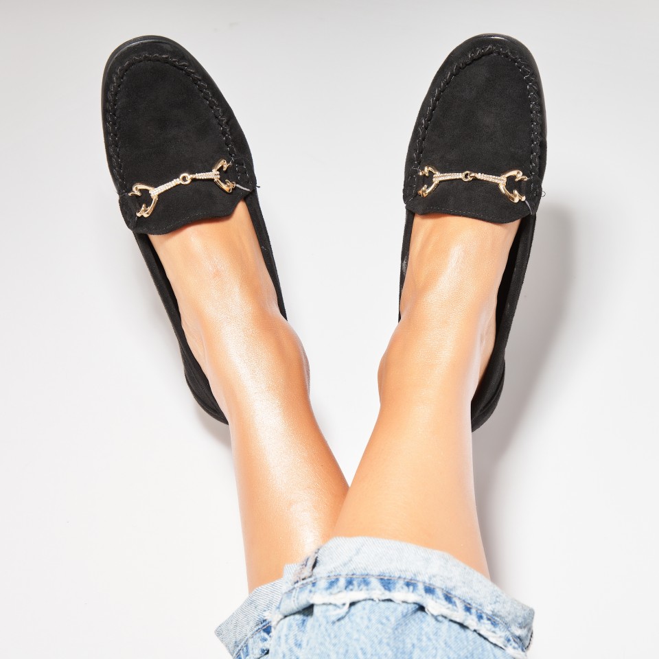 Poze Pantofi dama casual Negri din Piele Ecologica Intoarsa Aanya2