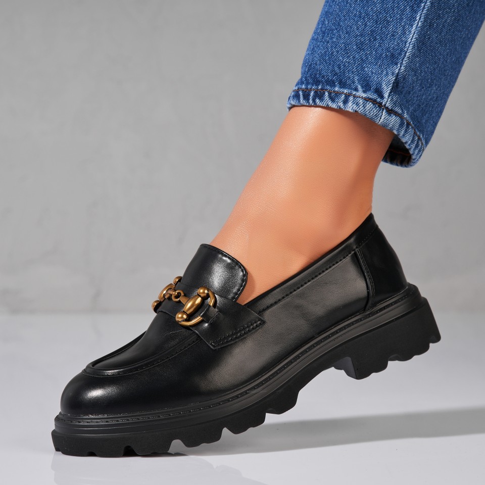 Poze Pantofi dama casual Negri din Piele Ecologica Maylin