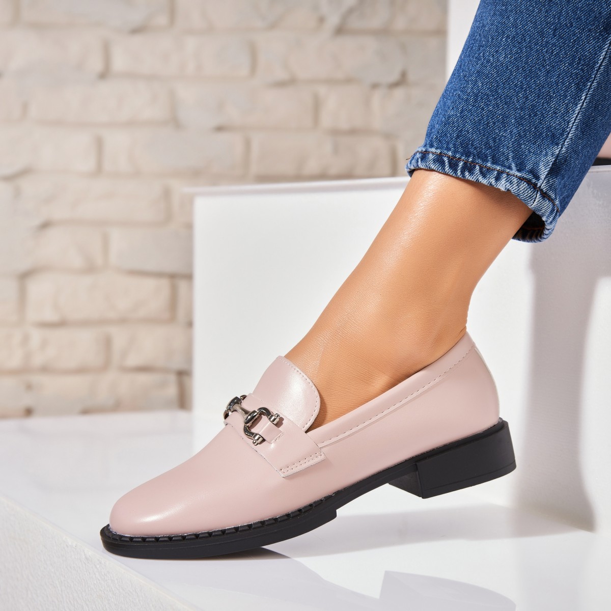 Poze Pantofi dama casual Roz din Piele Ecologica Ayson