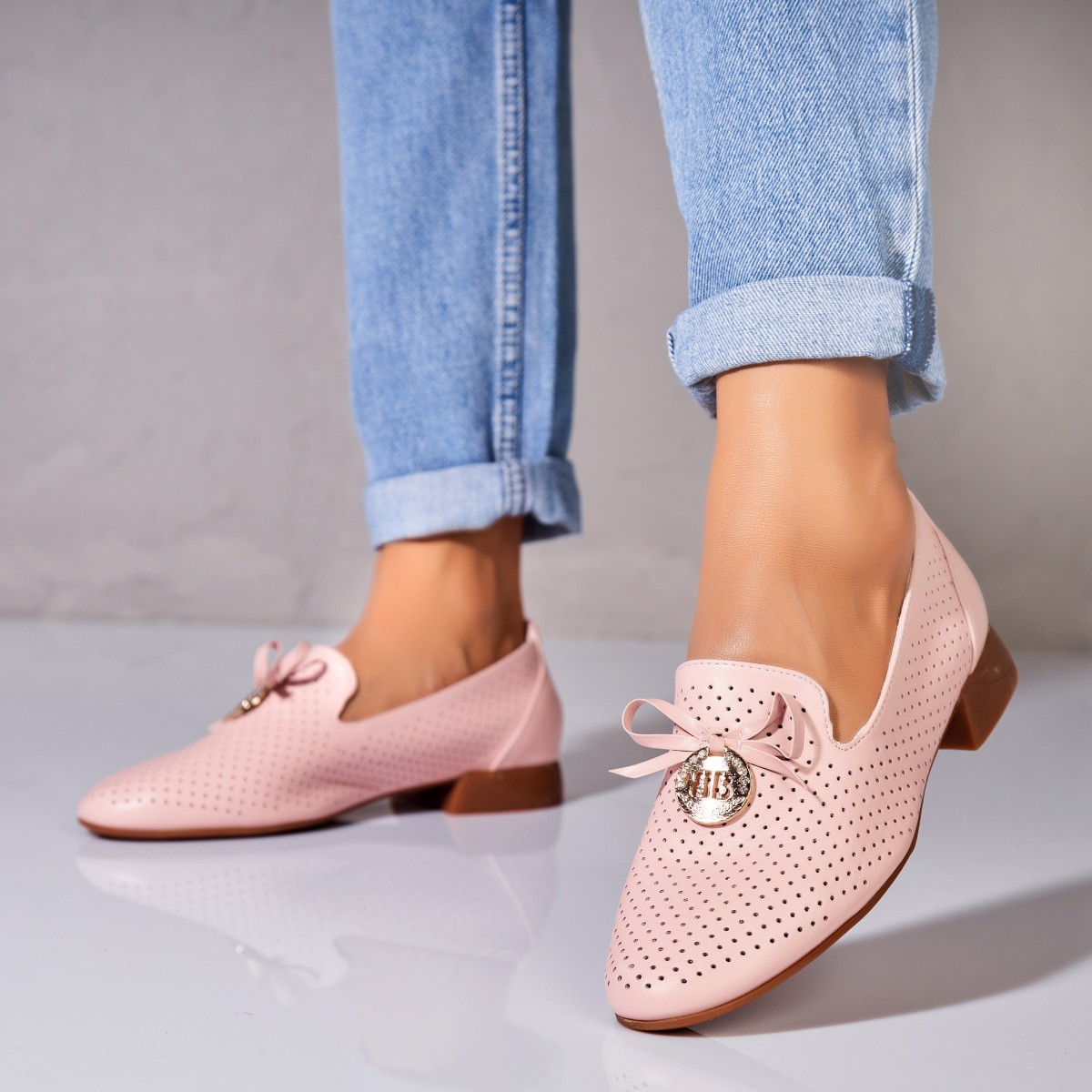 Poze Pantofi dama casual Roz din Piele Ecologica Kimmy