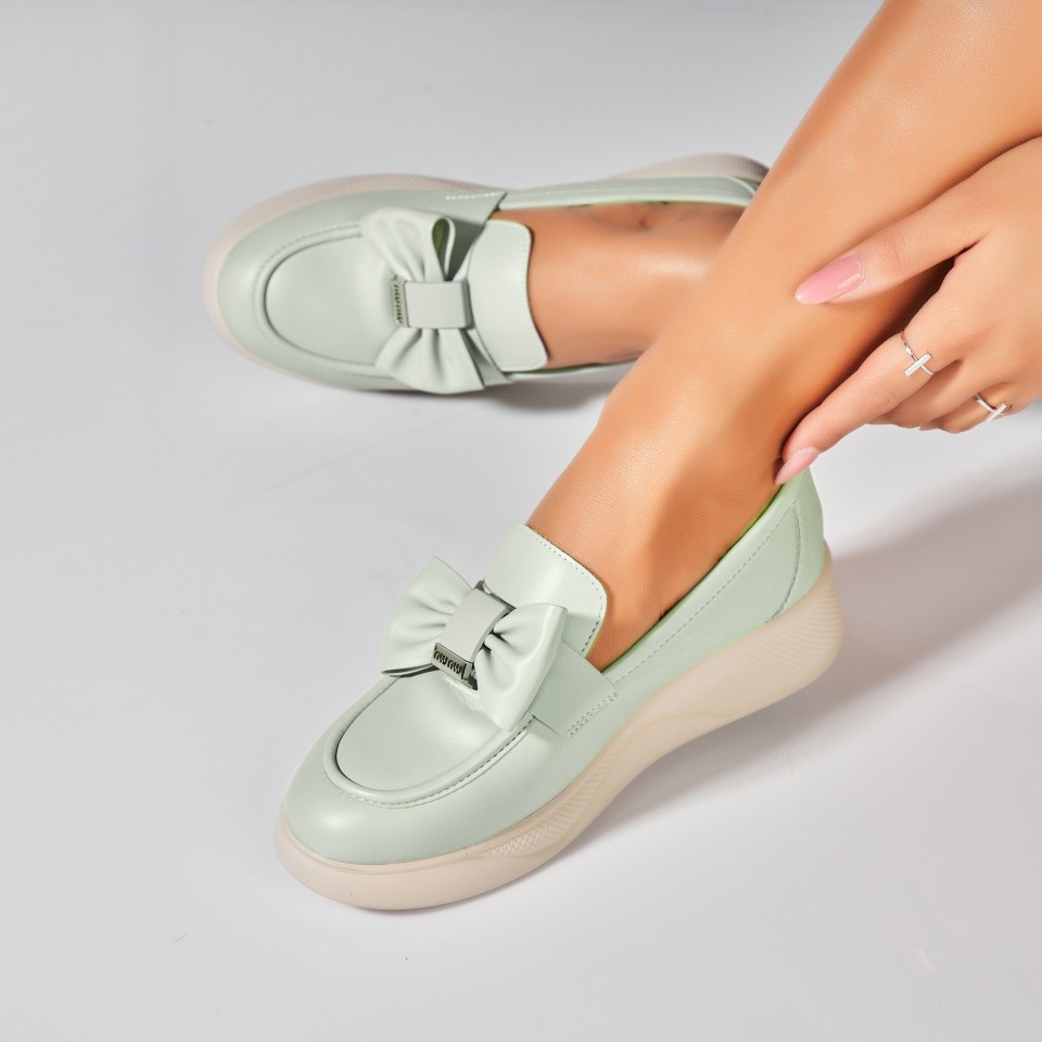 Poze Pantofi dama casual Verzi din Piele Ecologica Nikita